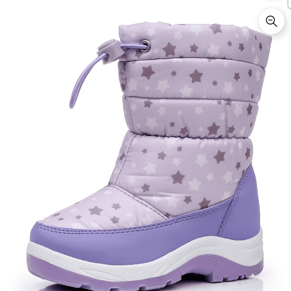 Blikcon Kids Snow Boots Girls Lightweight Slip Resistant Waterproof Winter Boots